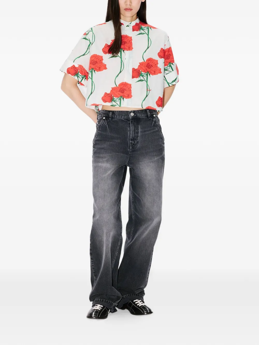  Kenzo Floral-print Shirt - White 