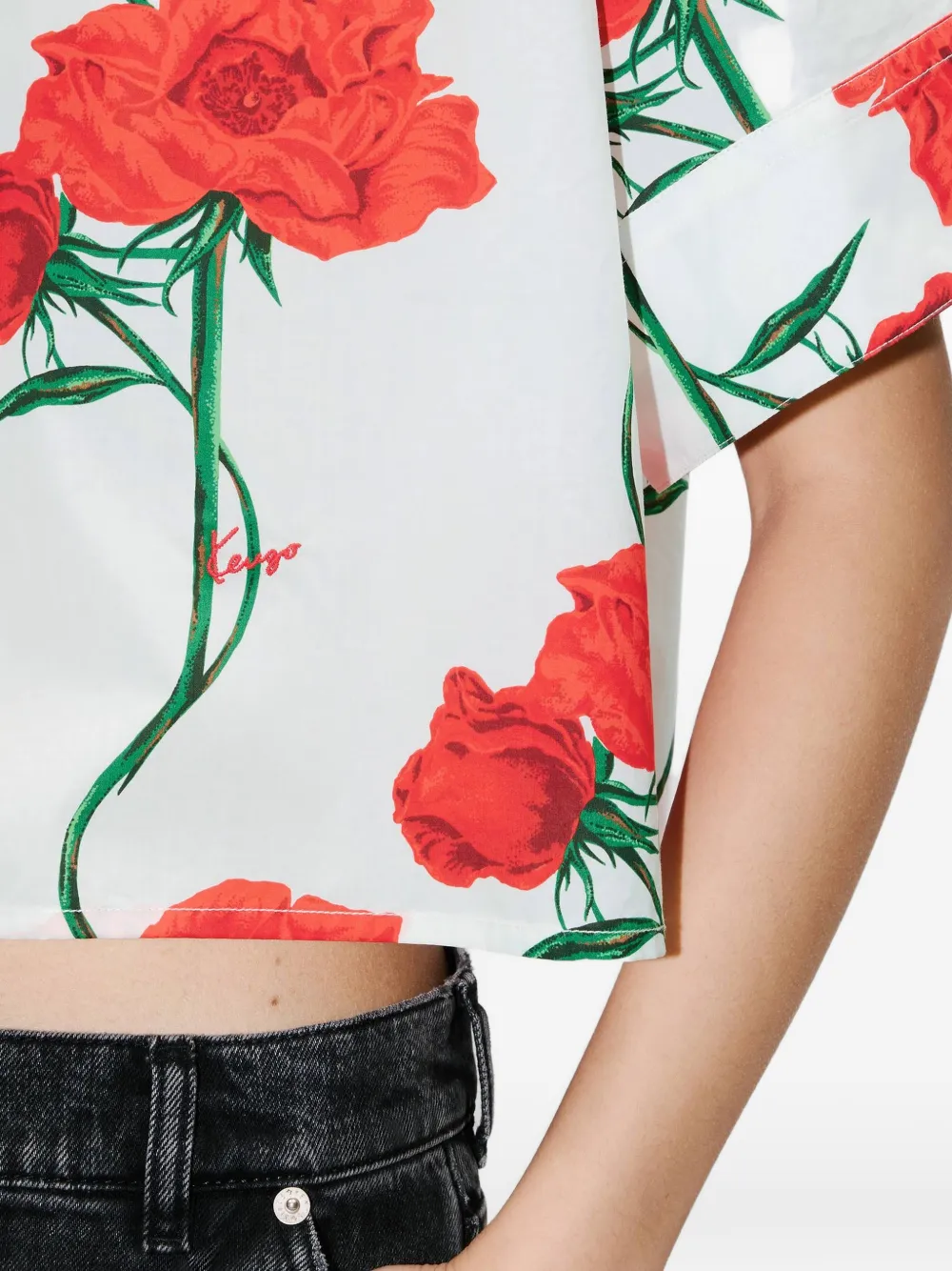 Kenzo blouse met bloemenprint Wit