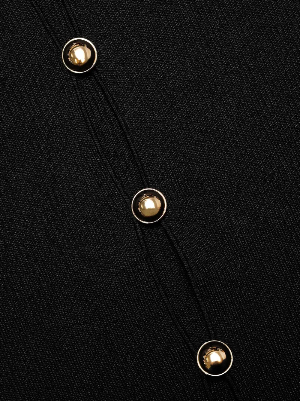 Self-portrait Button-embellishment Cardigan In Black