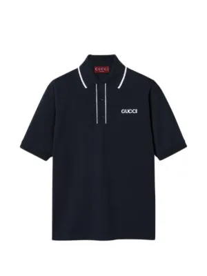 Gucci ロゴジャカード ポロシャツ | ブルー | FARFETCH JP