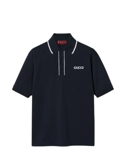 Gucci contrasting-trim polo shirt