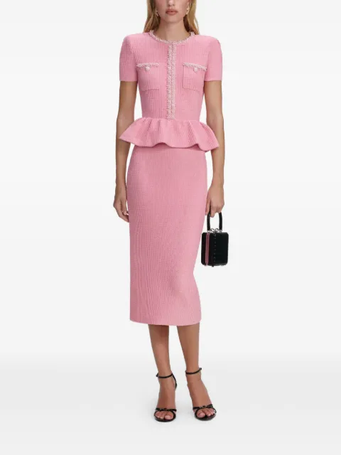 Self-Portrait beaded-embellishment midi dress