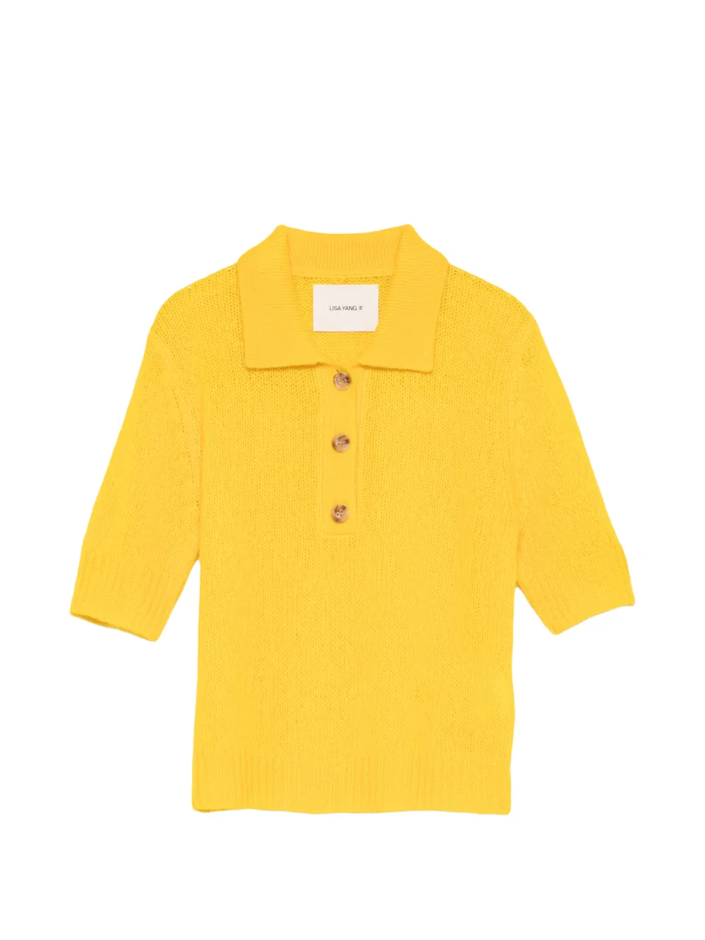 Lisa Yang Masy buttoned polo top - Giallo