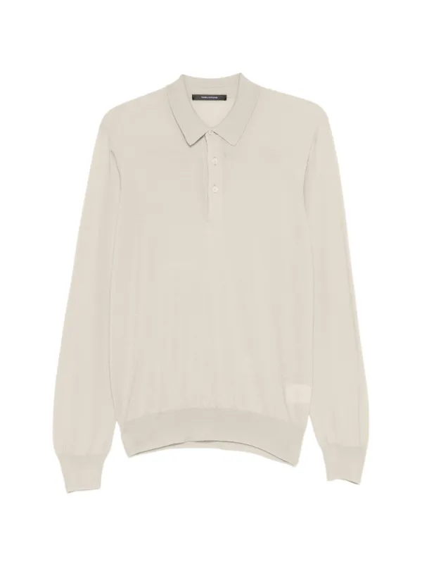 Tagliatore Zeno Button-detail Polo Shirt in Neutrals
