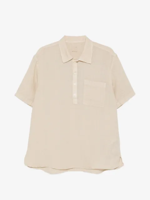 120% Lino camisa con bolsillos