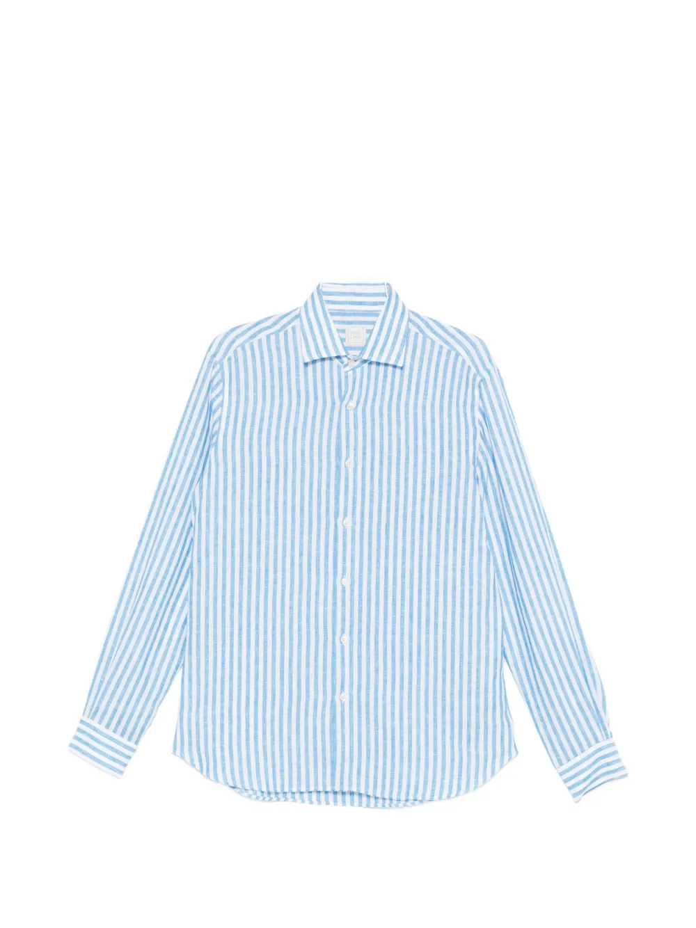 120% Lino striped-pattern linen shirt - Blu