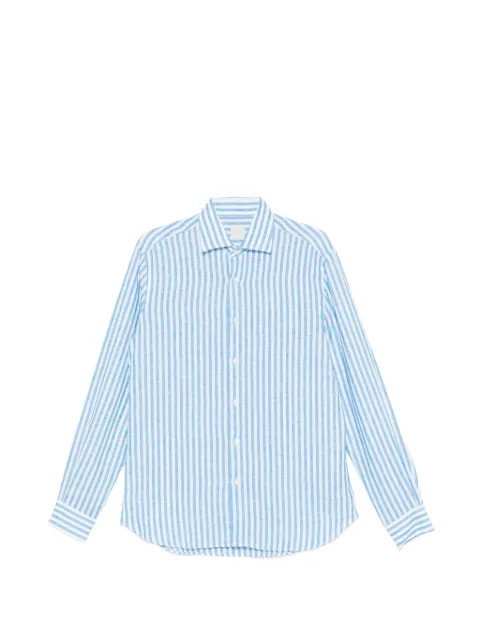 120% Lino striped-pattern linen shirt