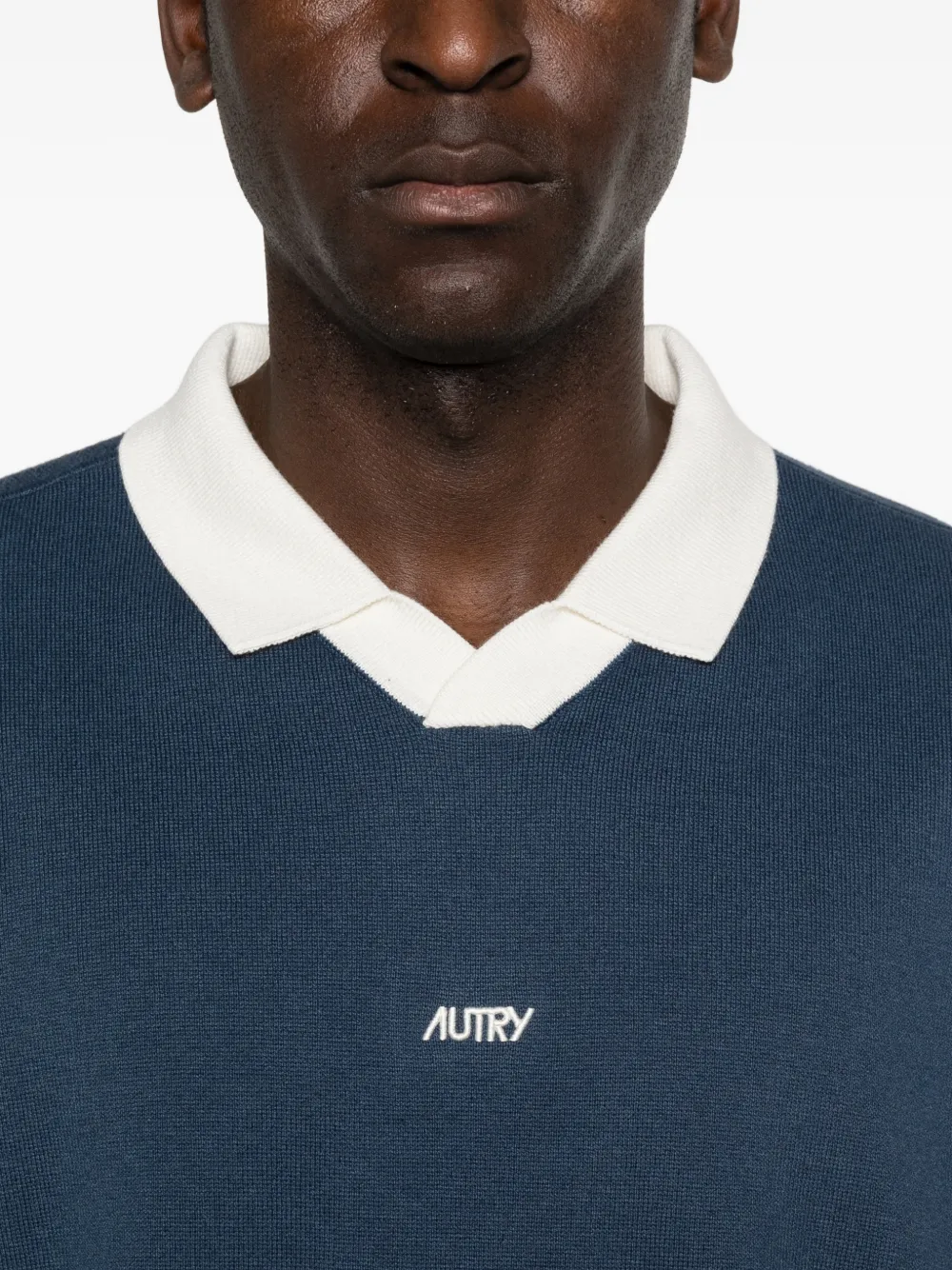 Autry Gebreide sweater met logoprint Blauw