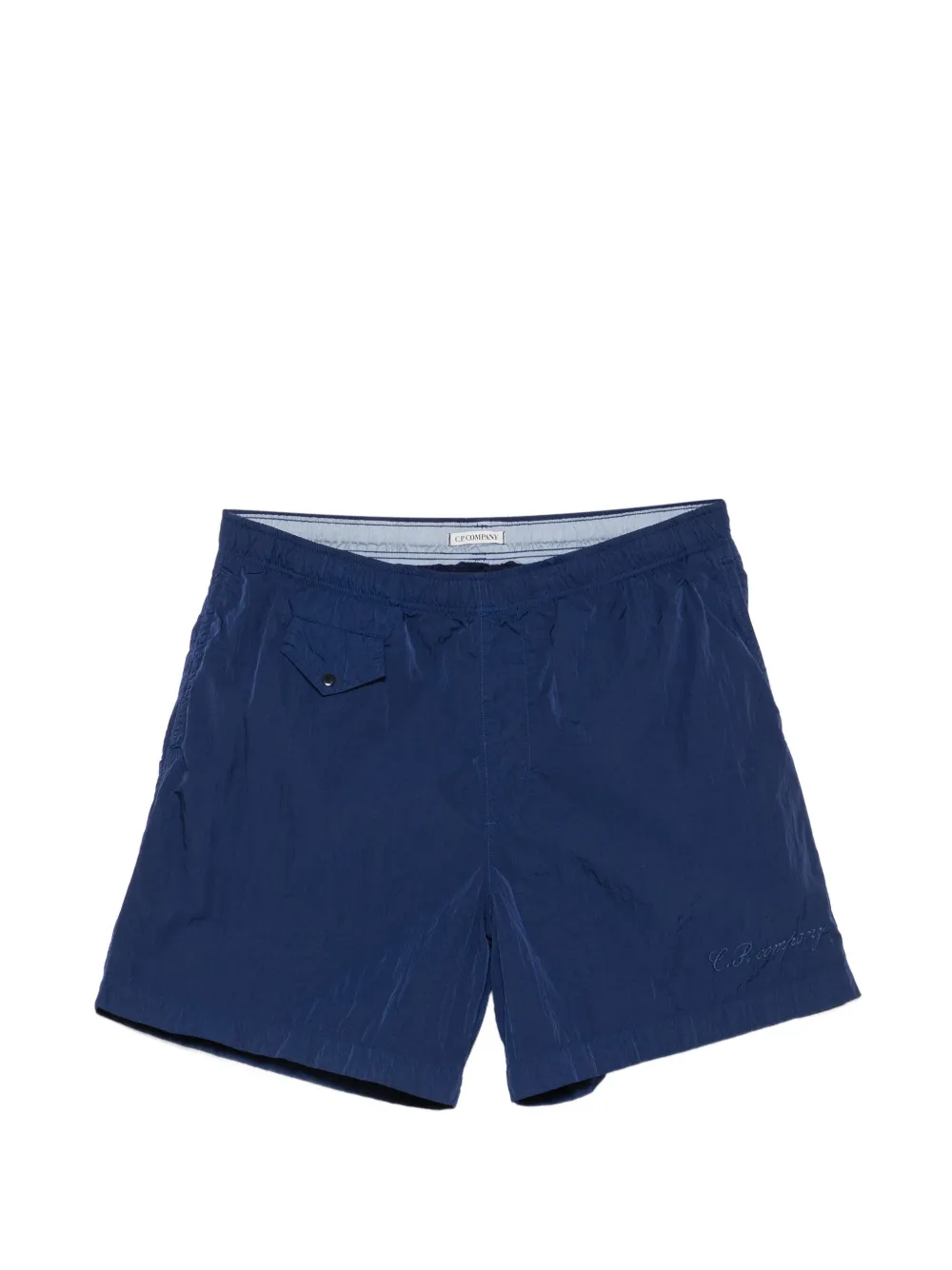 C.P. Company logo-embroidered swim shorts - Blu