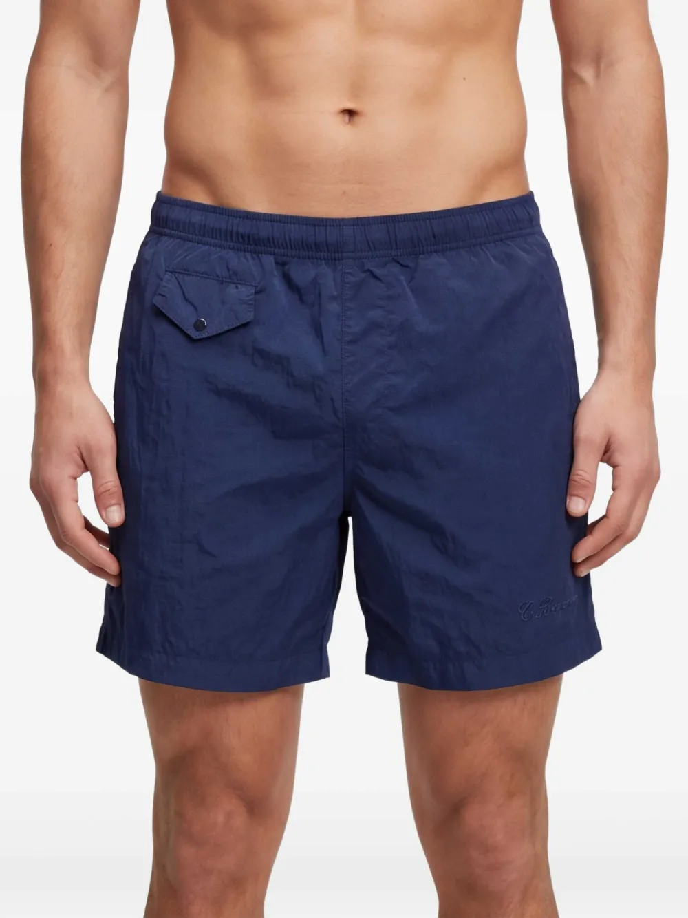 C.P. Company Eco-Chrome R zwembroek met geborduurd logo Blauw