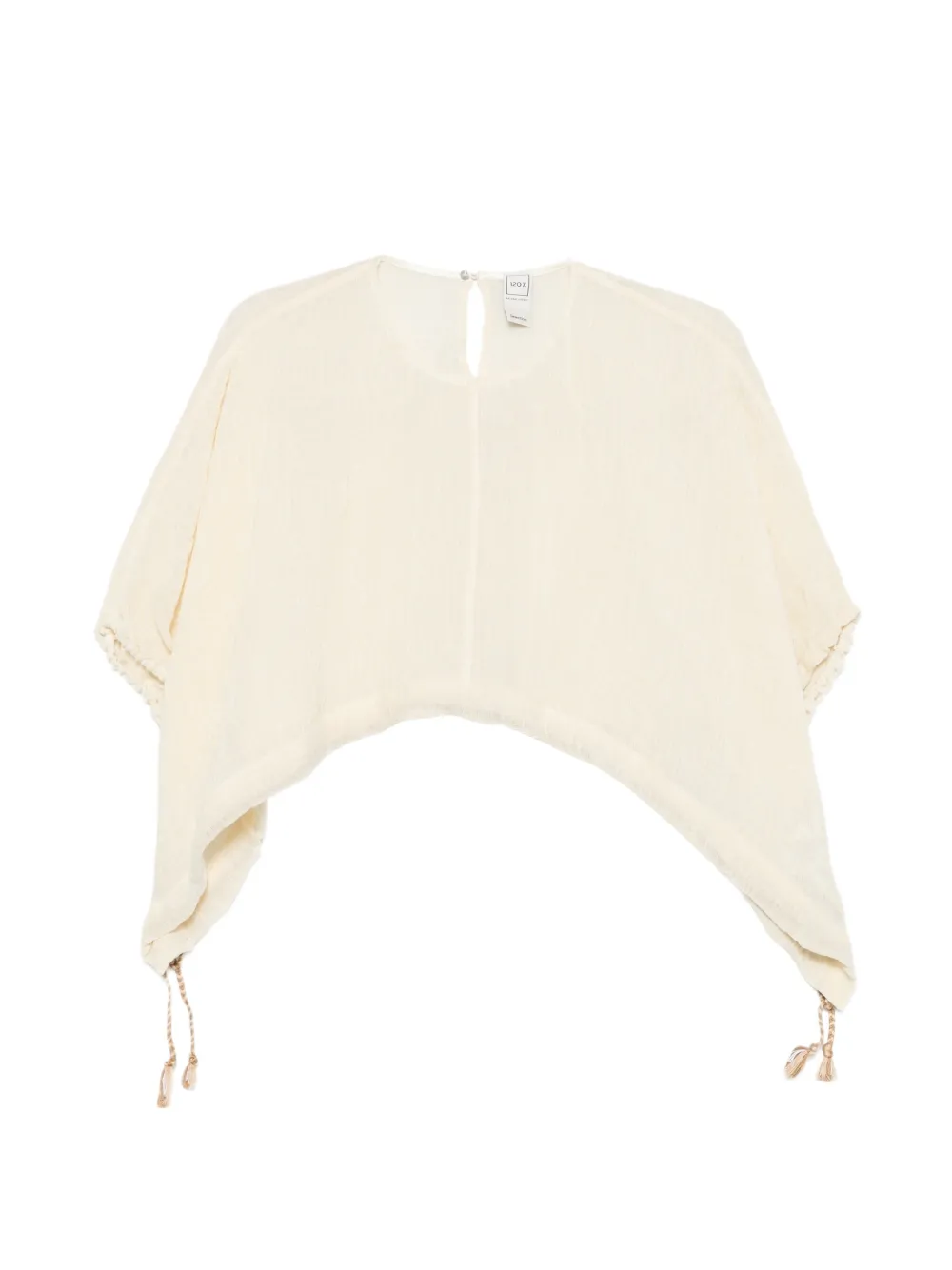120% Lino handkerchief-hem top - Toni neutri