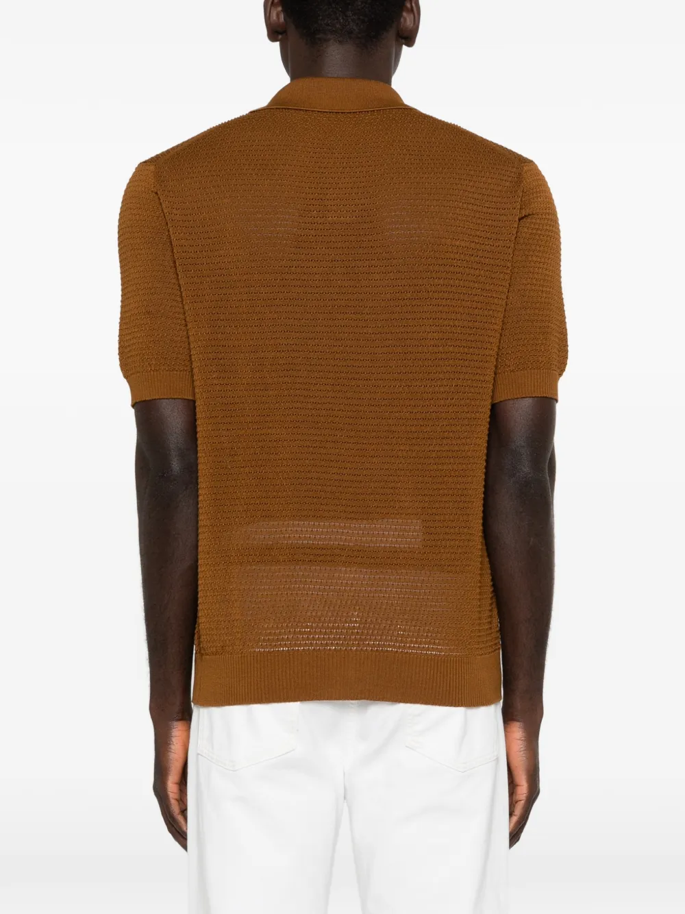 Tagliatore Gebreid T-shirt Bruin