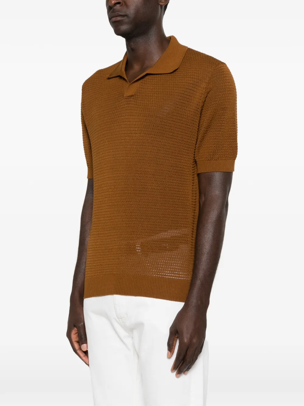 Tagliatore Gebreid T-shirt Bruin