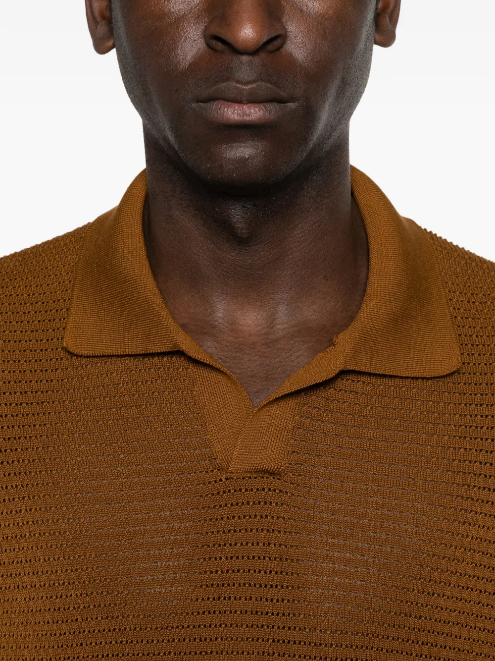 Tagliatore Gebreid T-shirt Bruin