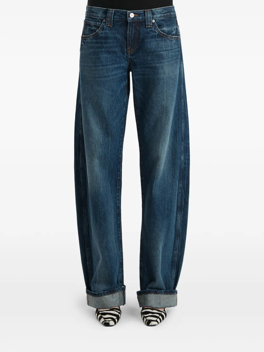  Khaite Karo Cuffed Jeans - Blue 