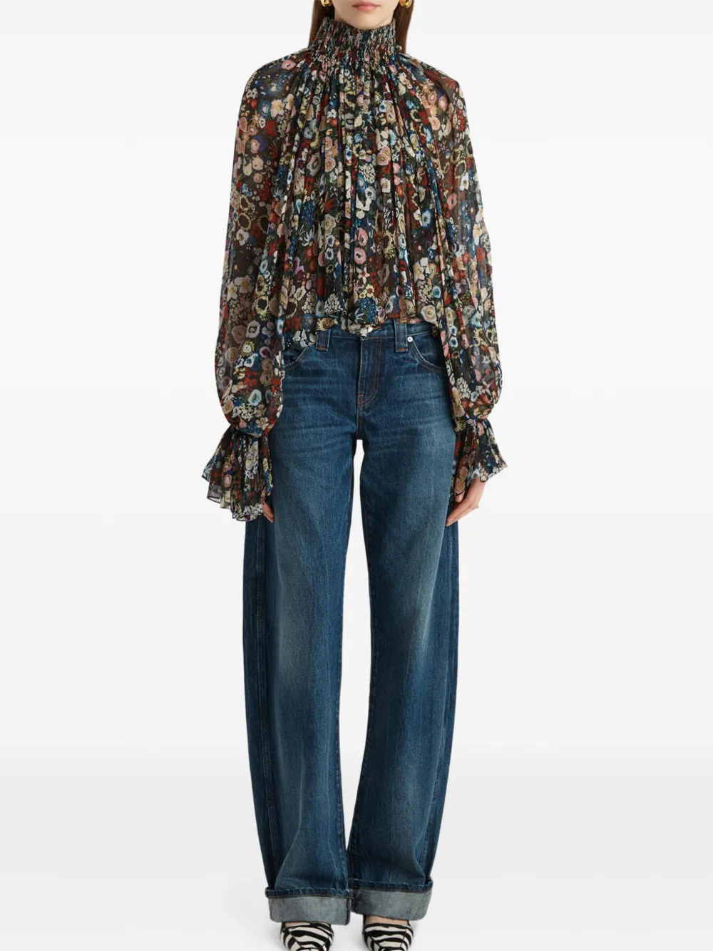  Khaite Karo Cuffed Jeans - Blue 