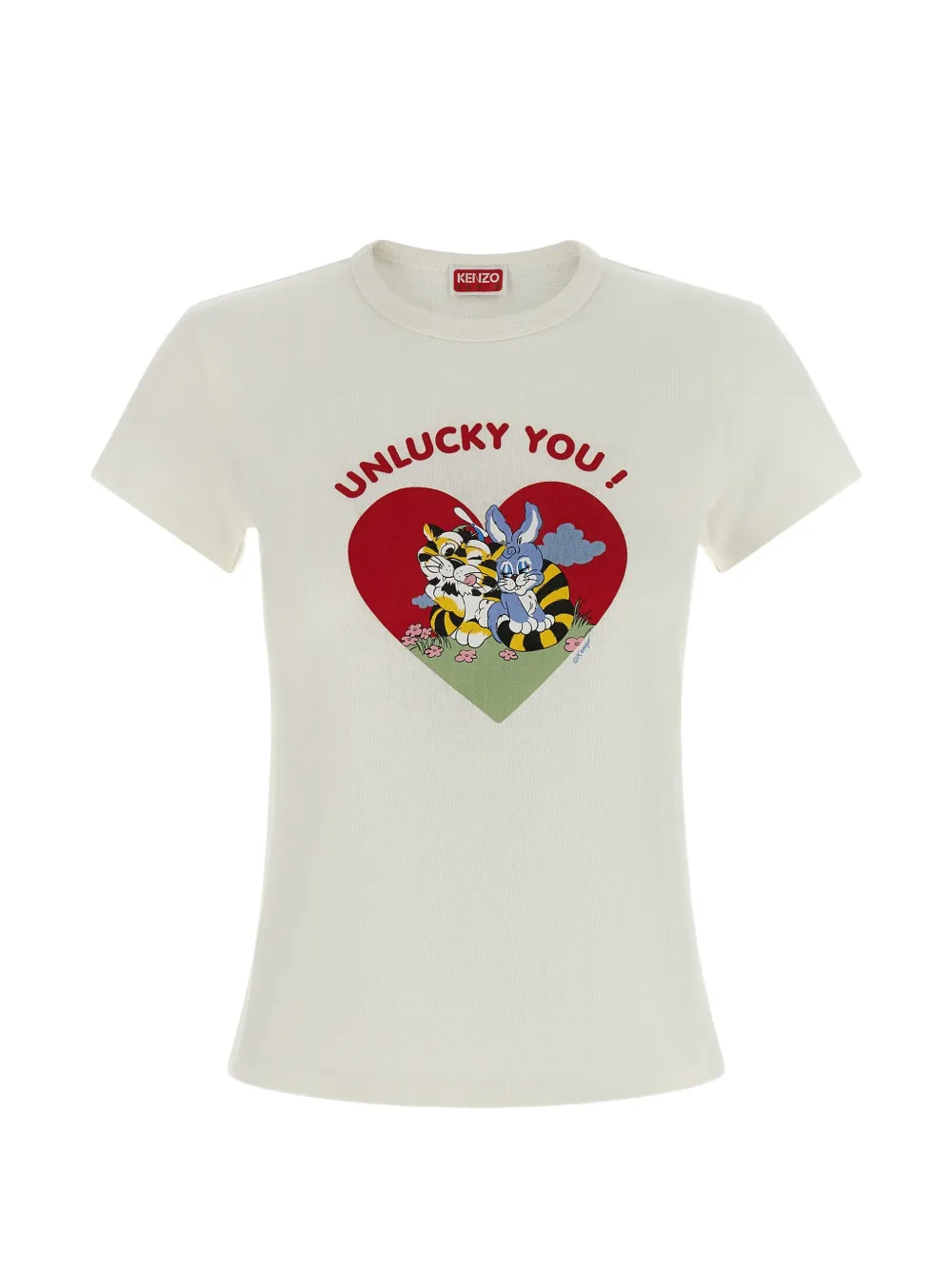 Kenzo bunny-print T-shirt - Bianco