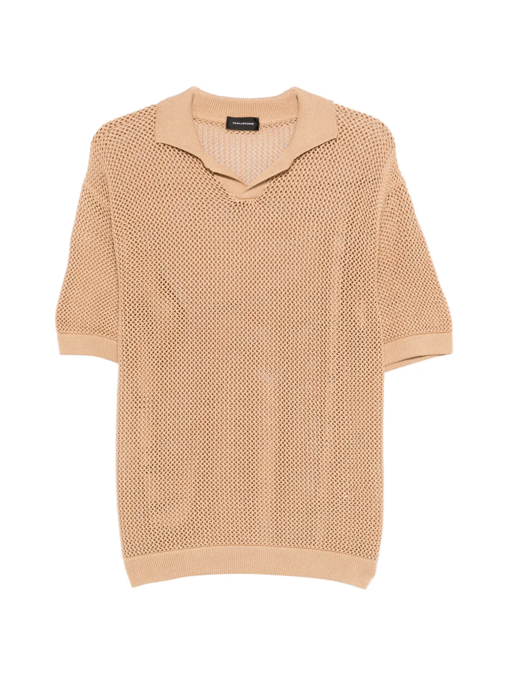 Tagliatore collared knitted T-shirt - Toni neutri