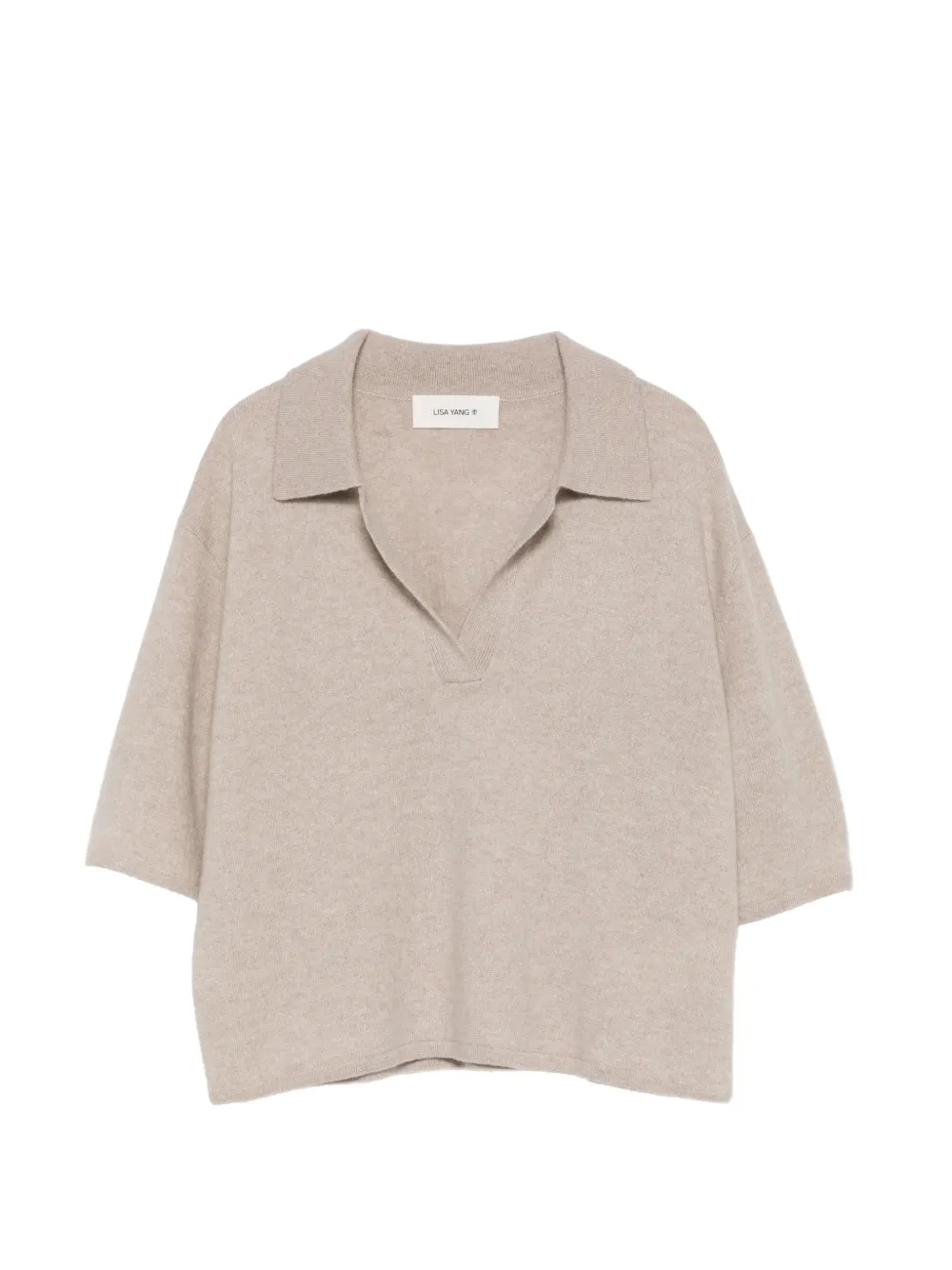 Lisa Yang Neela collar V-neck top - Toni neutri