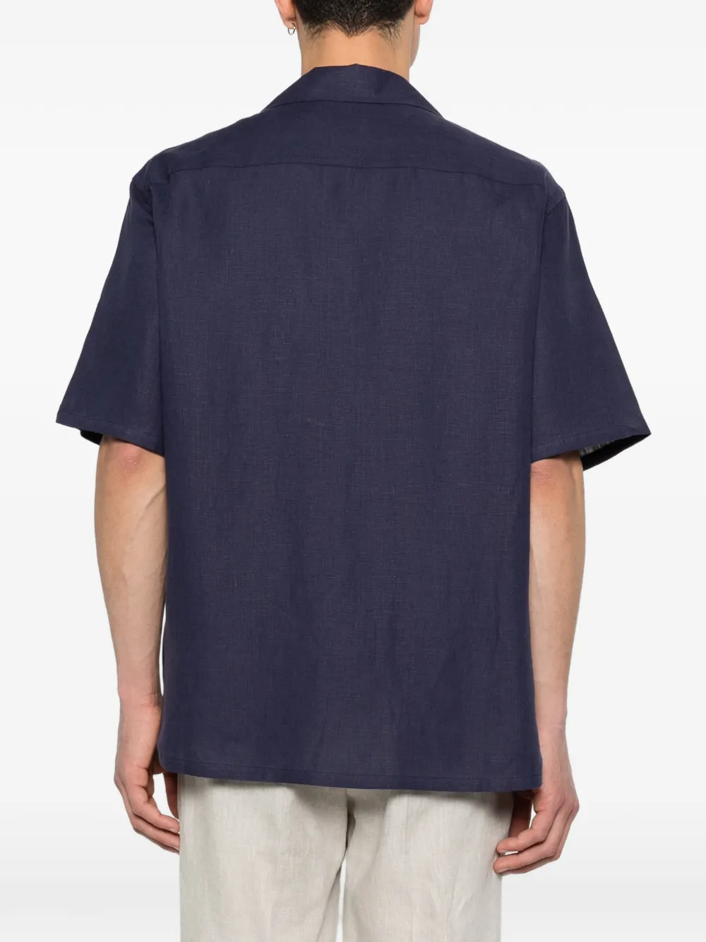 Zegna overhemd met korte mouwen Blauw