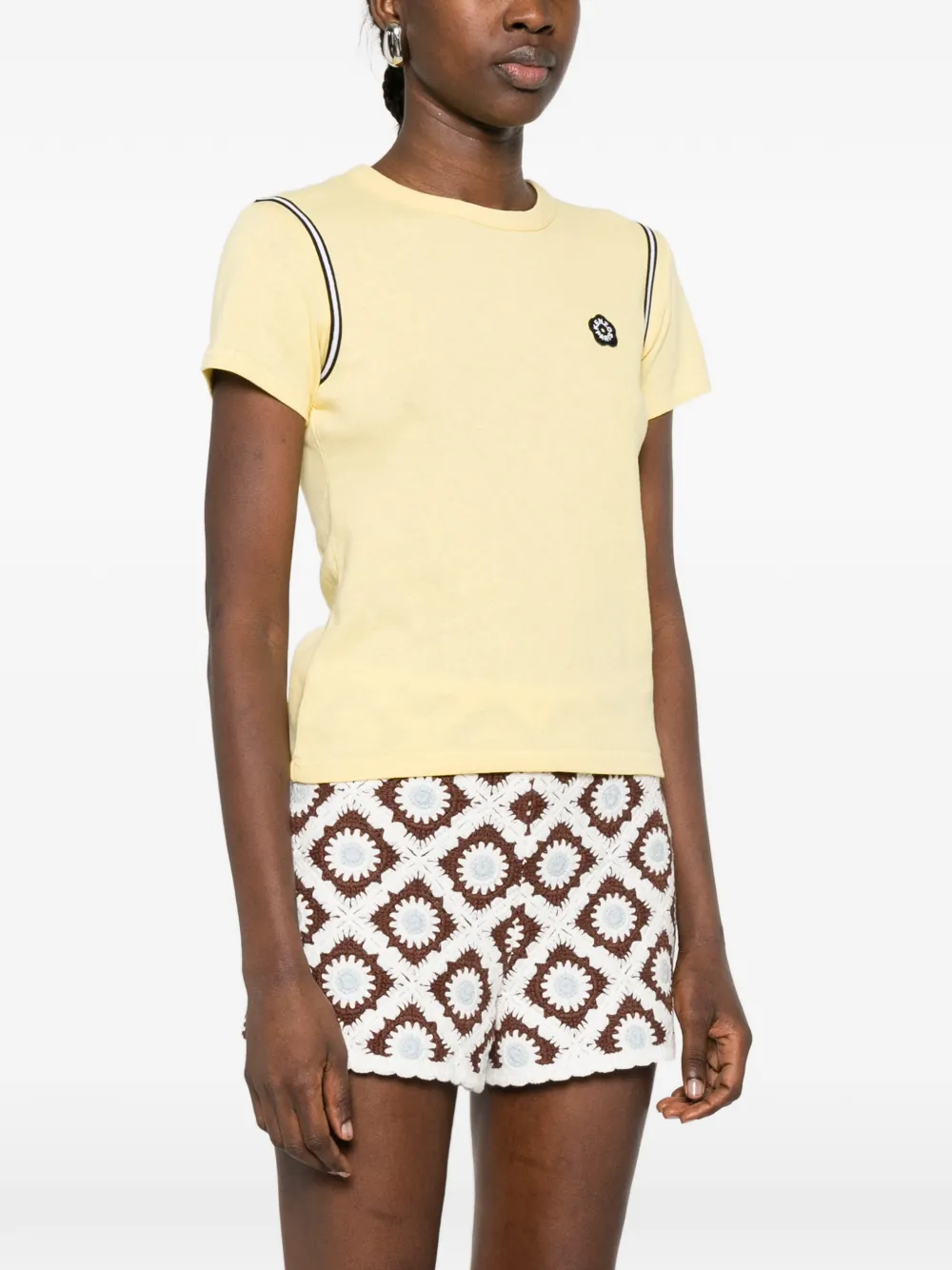 Kenzo T-shirt met logopatch Geel