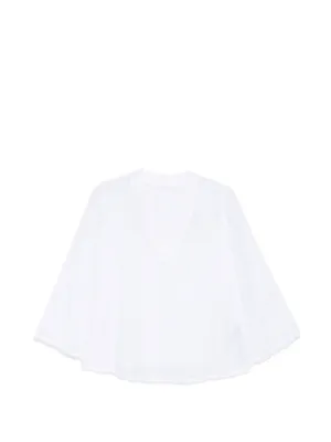 120% Lino Vネック トップ | ホワイト | FARFETCH JP