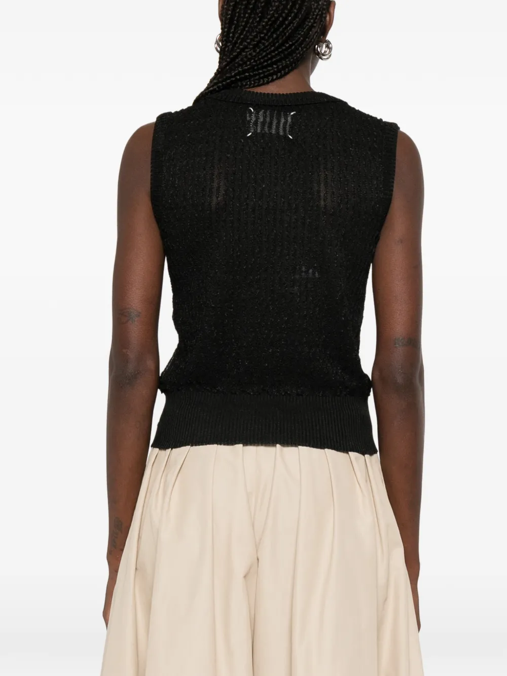 Maison Margiela Spencer met ronde hals Zwart