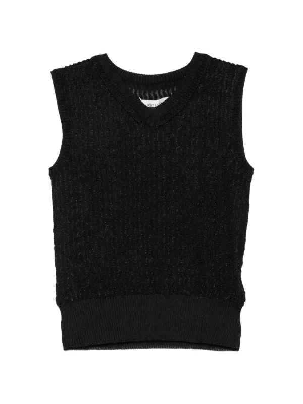 Maison Margiela Crew-neck Sleeveless Vest in Black