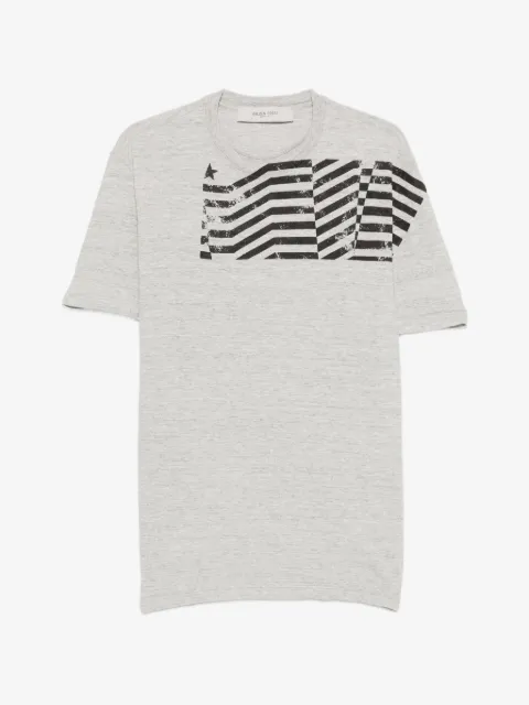 Golden Goose playera con estampado de bandera
