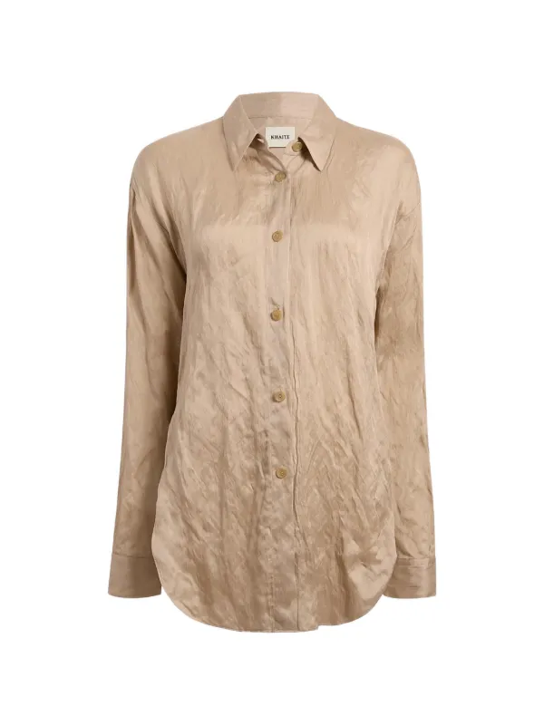 Khaite Goya Button-down Shirt in Neutrals