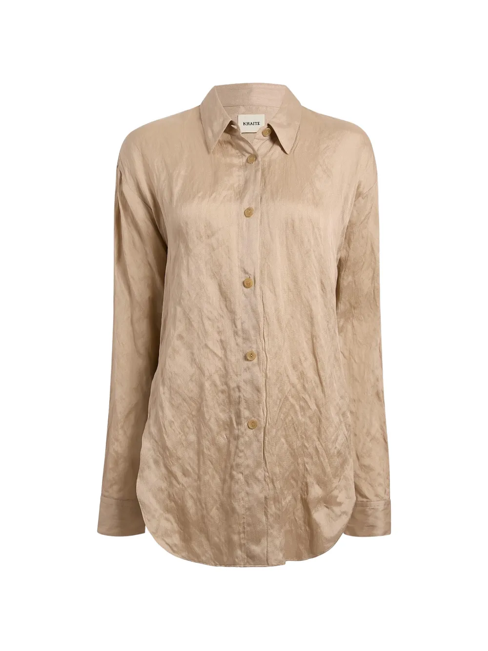 KHAITE Goya Button-down Shirt in Neutrals, view 2