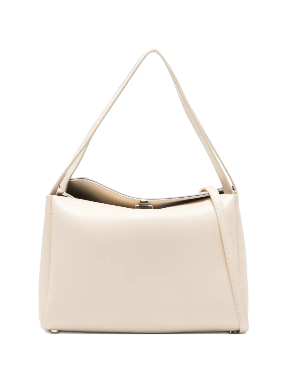 Themoirè top-handle tote bag - Toni neutri