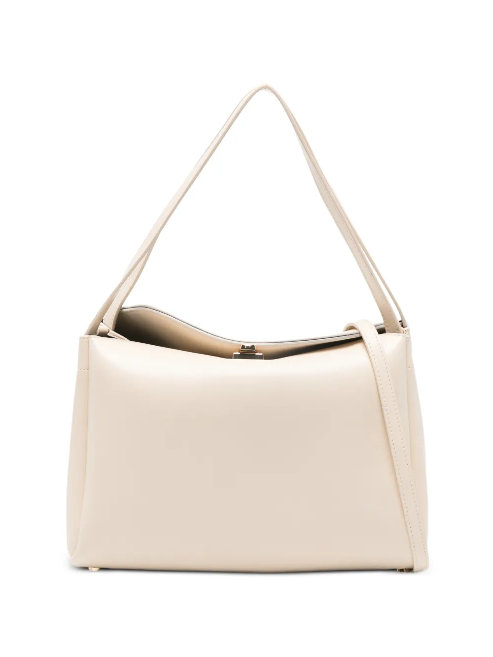 Themoirè top-handle tote bag - Toni neutri