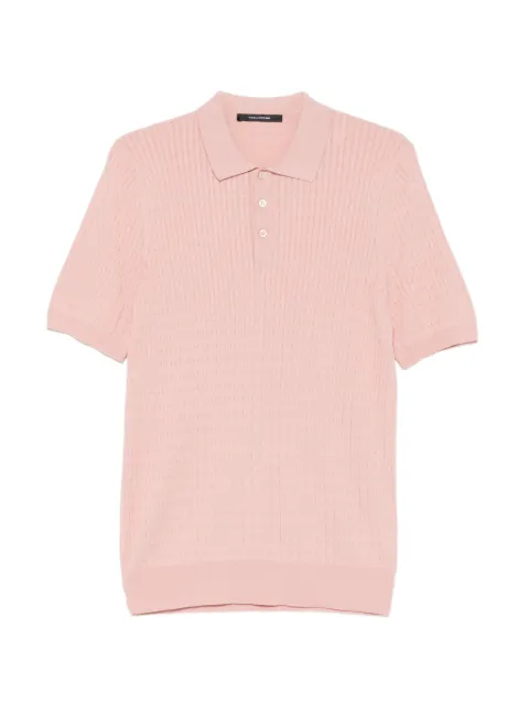 Tagliatore cable-knit polo shirt