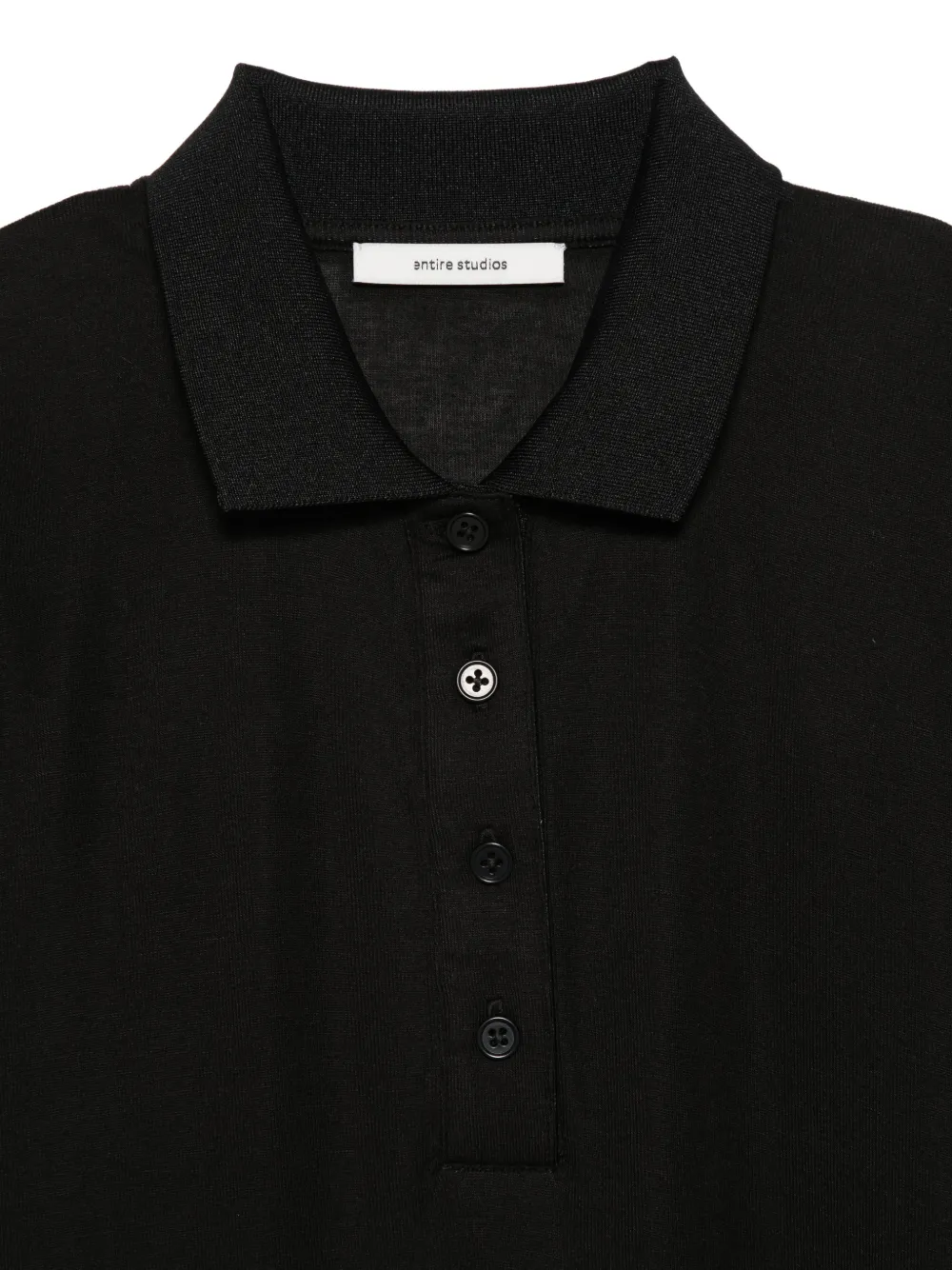  Entire Studios Buttoned Polo Shirt - Black 
