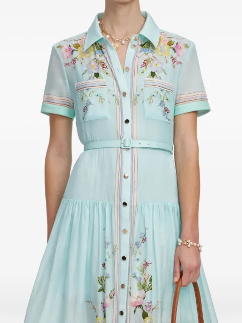 Self-Portrait floral-print belted maxi dress