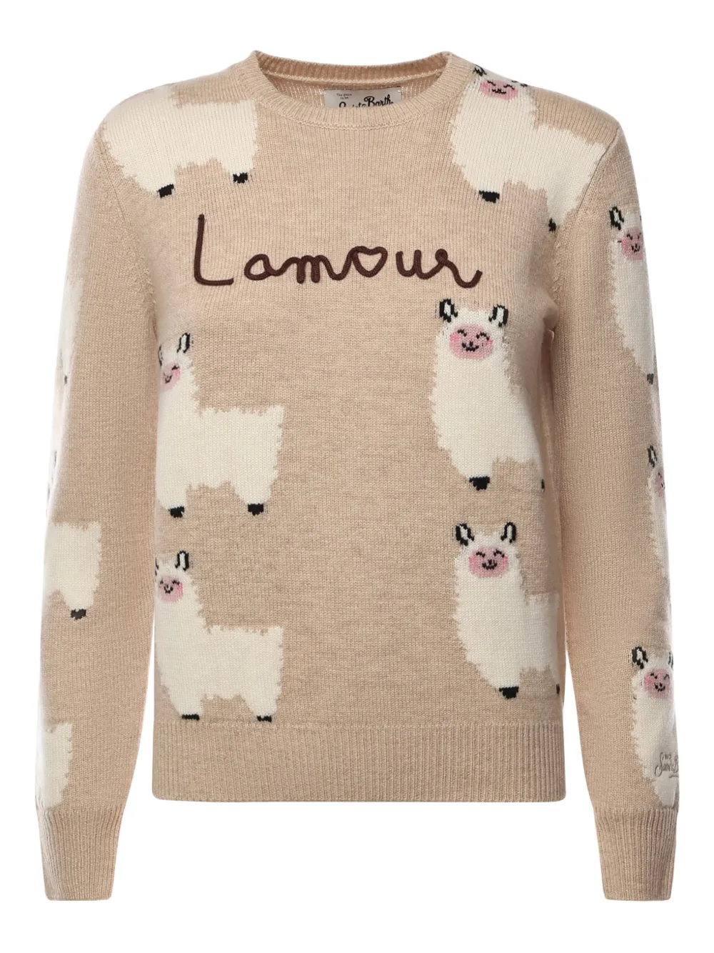 Mc2 Saint Barth Llama-pattern Sweater In Neutral