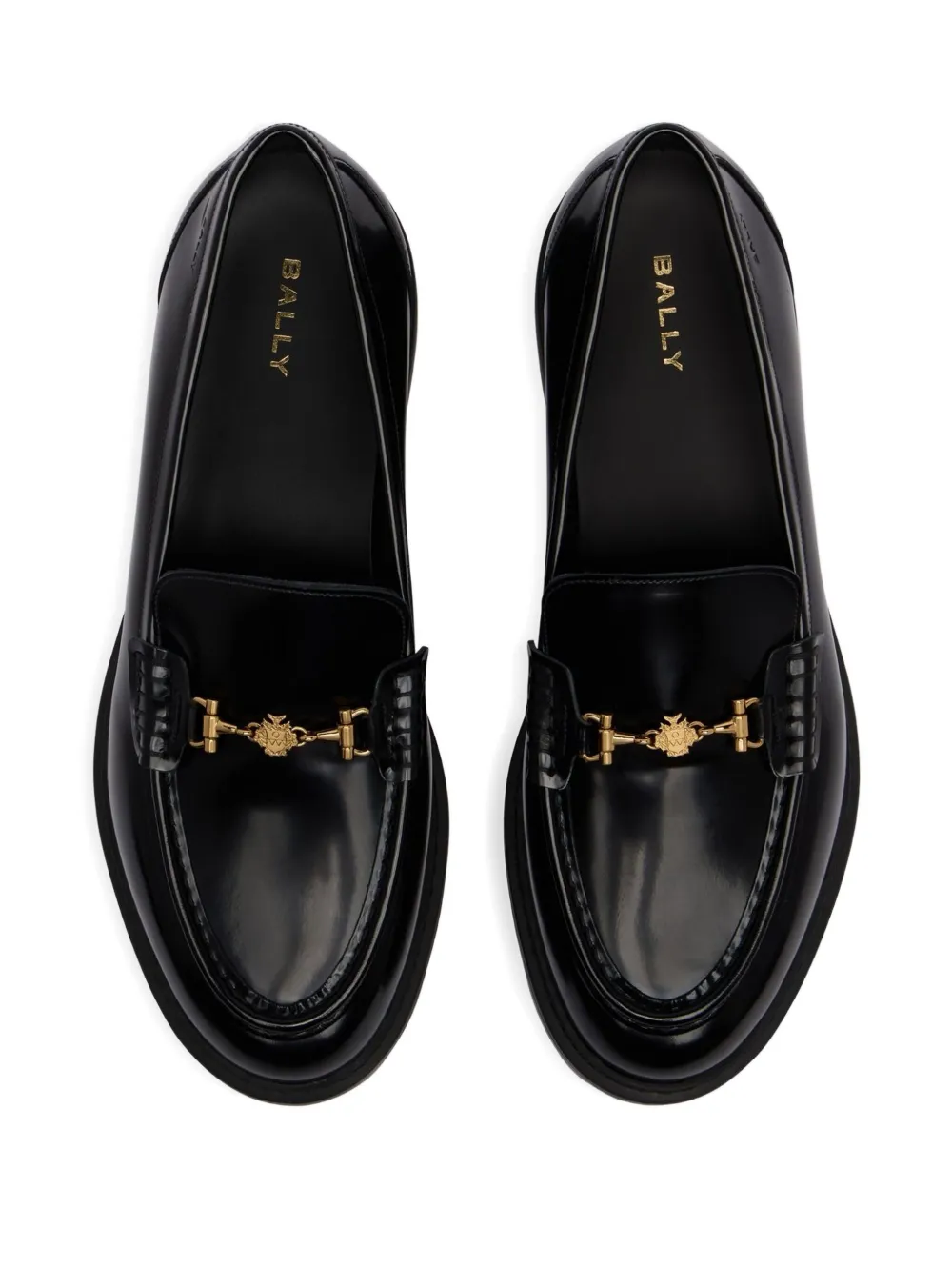 Bally Gusto horsebit loafers met chunky zool Zwart