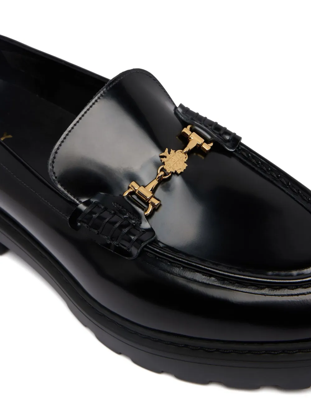 Bally Gusto horsebit loafers met chunky zool Zwart
