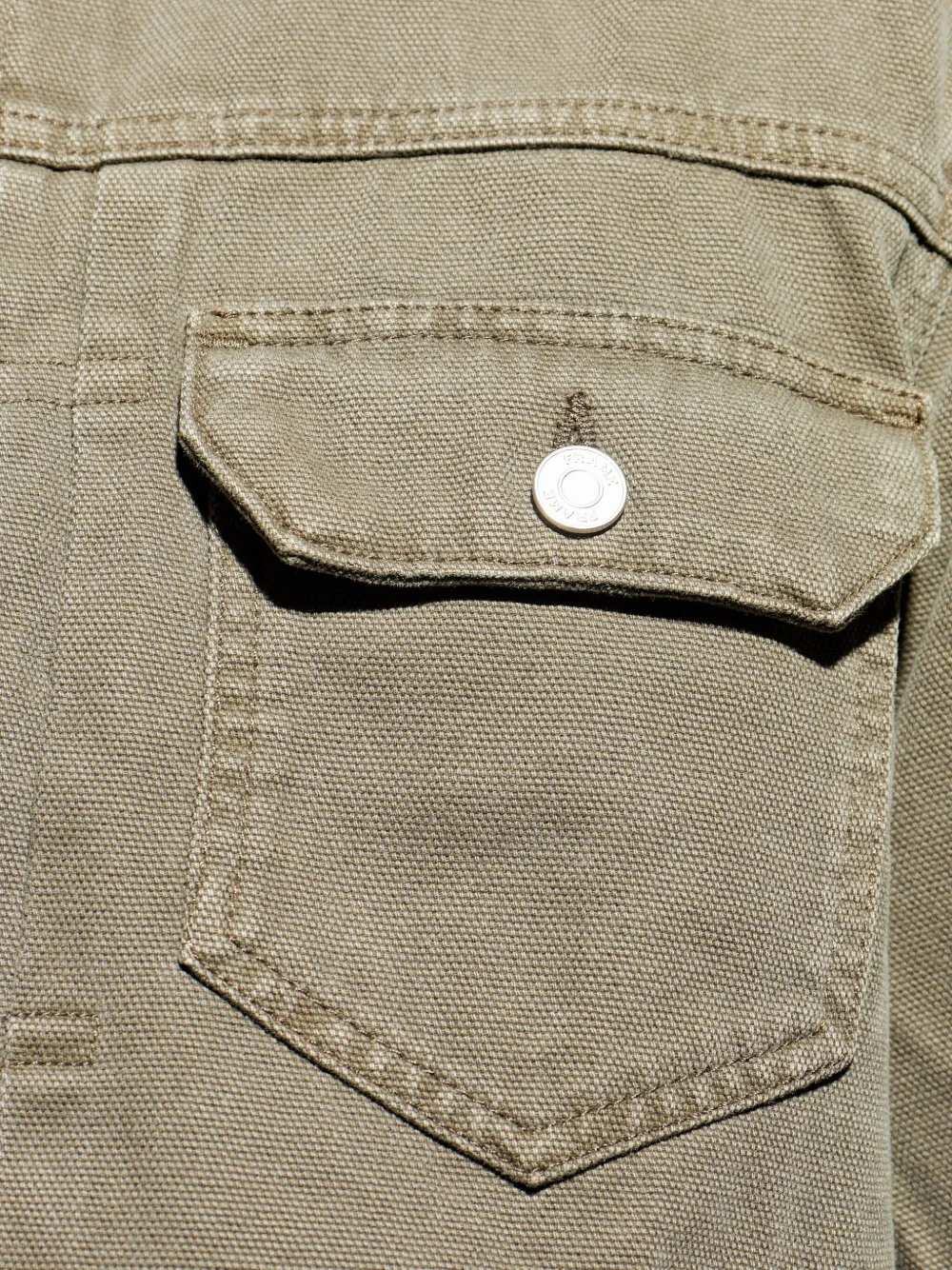 Frame Chest-pockets Collared Jacket In Green