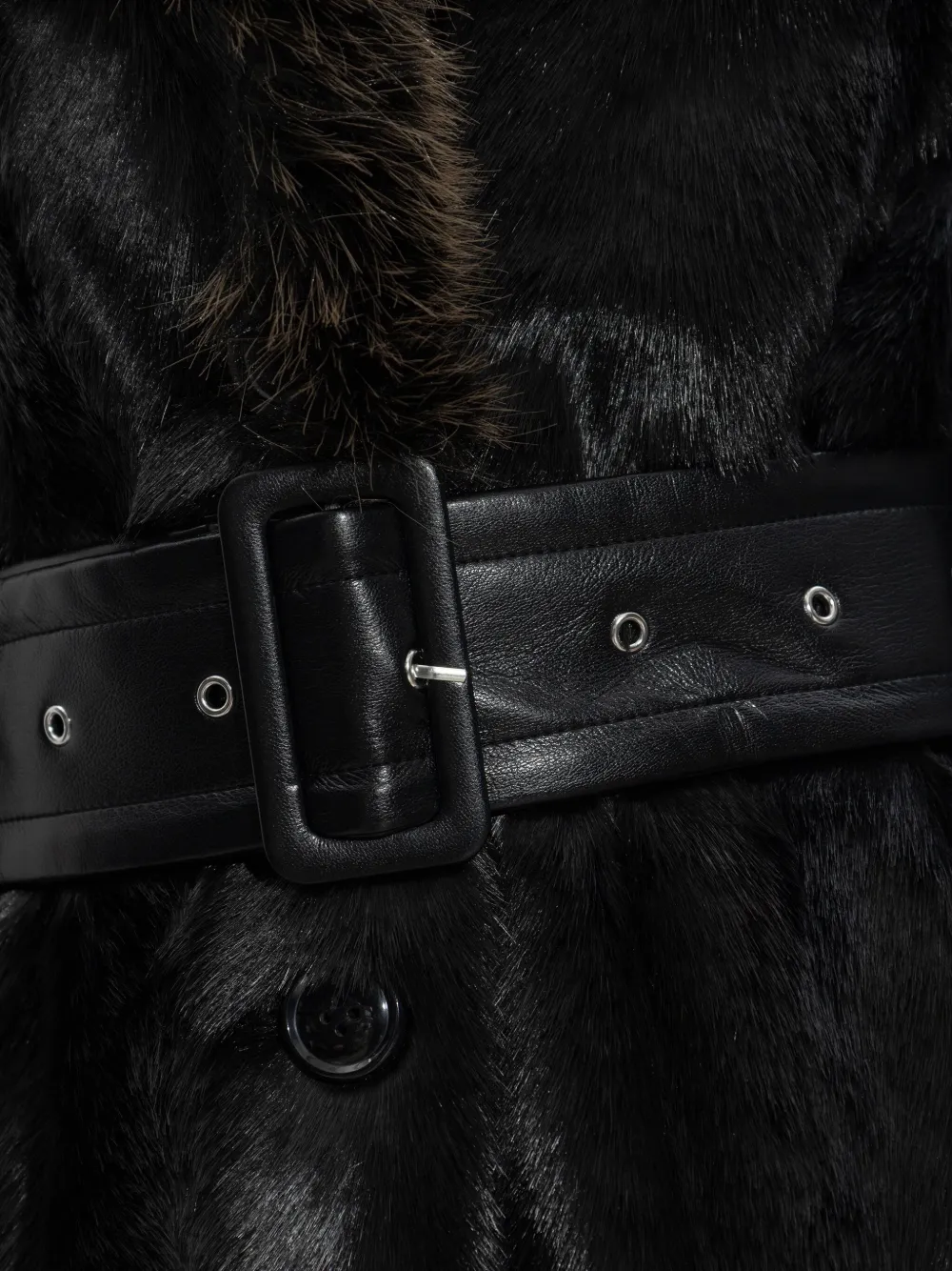 STAND STUDIO Fae jack met ceintuur Zwart