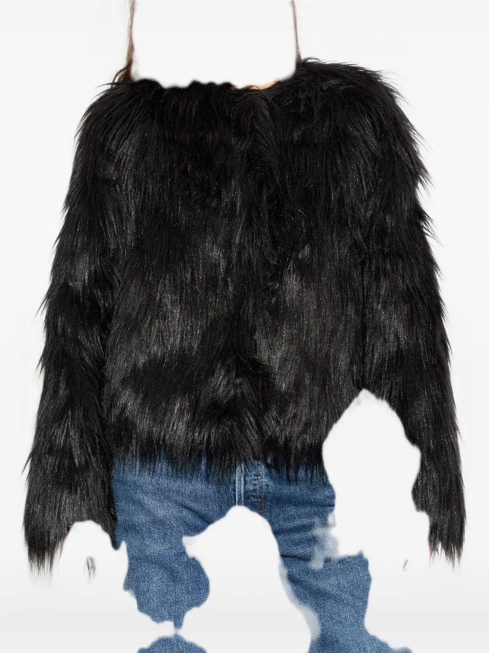 Stand Studio Eilish Faux-fur Jacket In Black