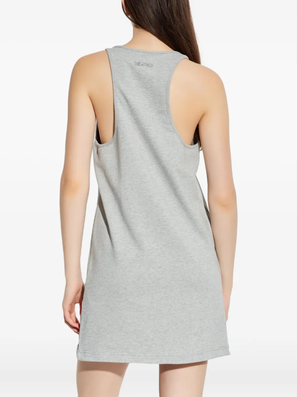 Attico Mini Sleeveless Dress In Gray
