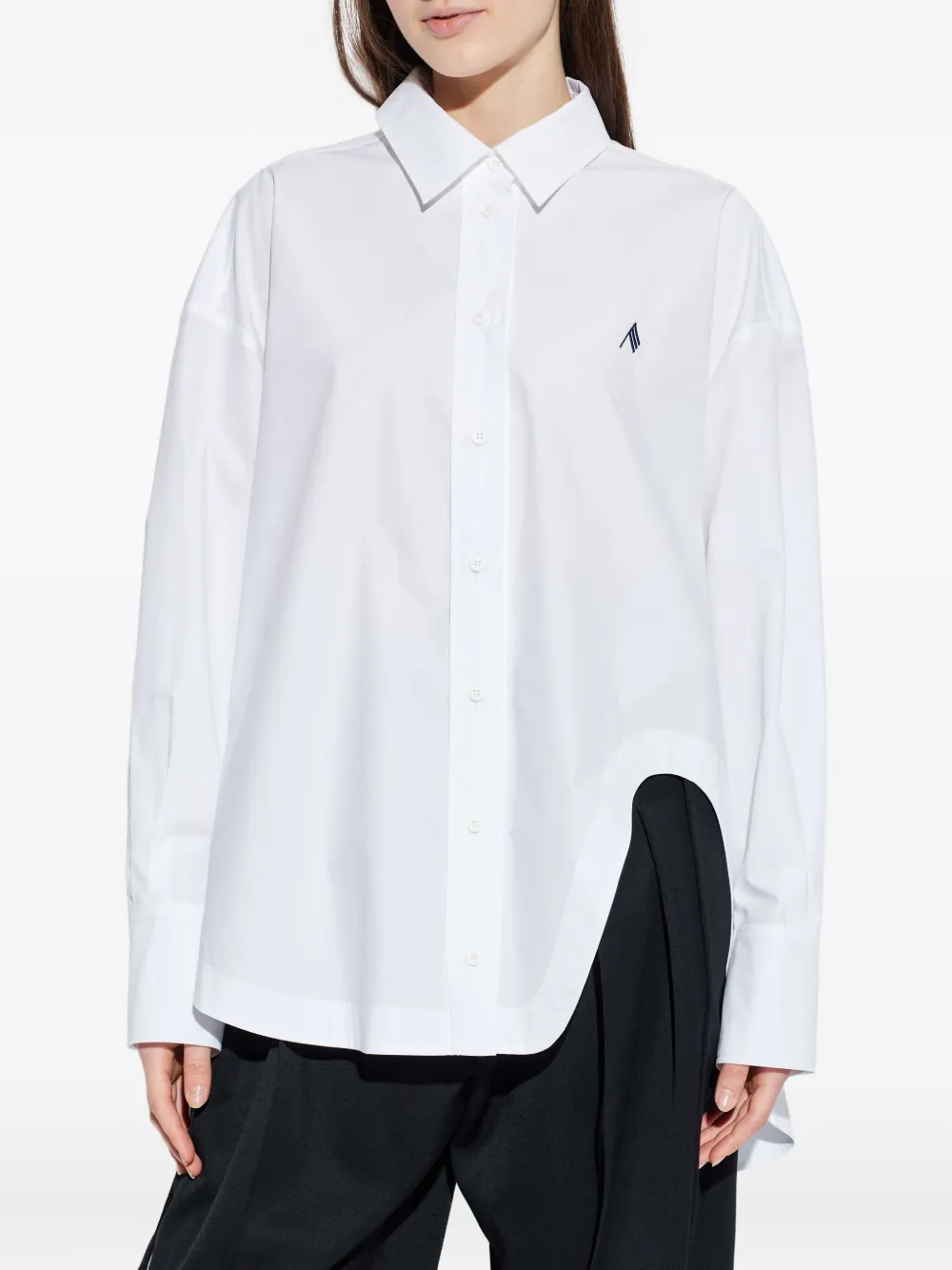 Attico Diana Shirt In Gray