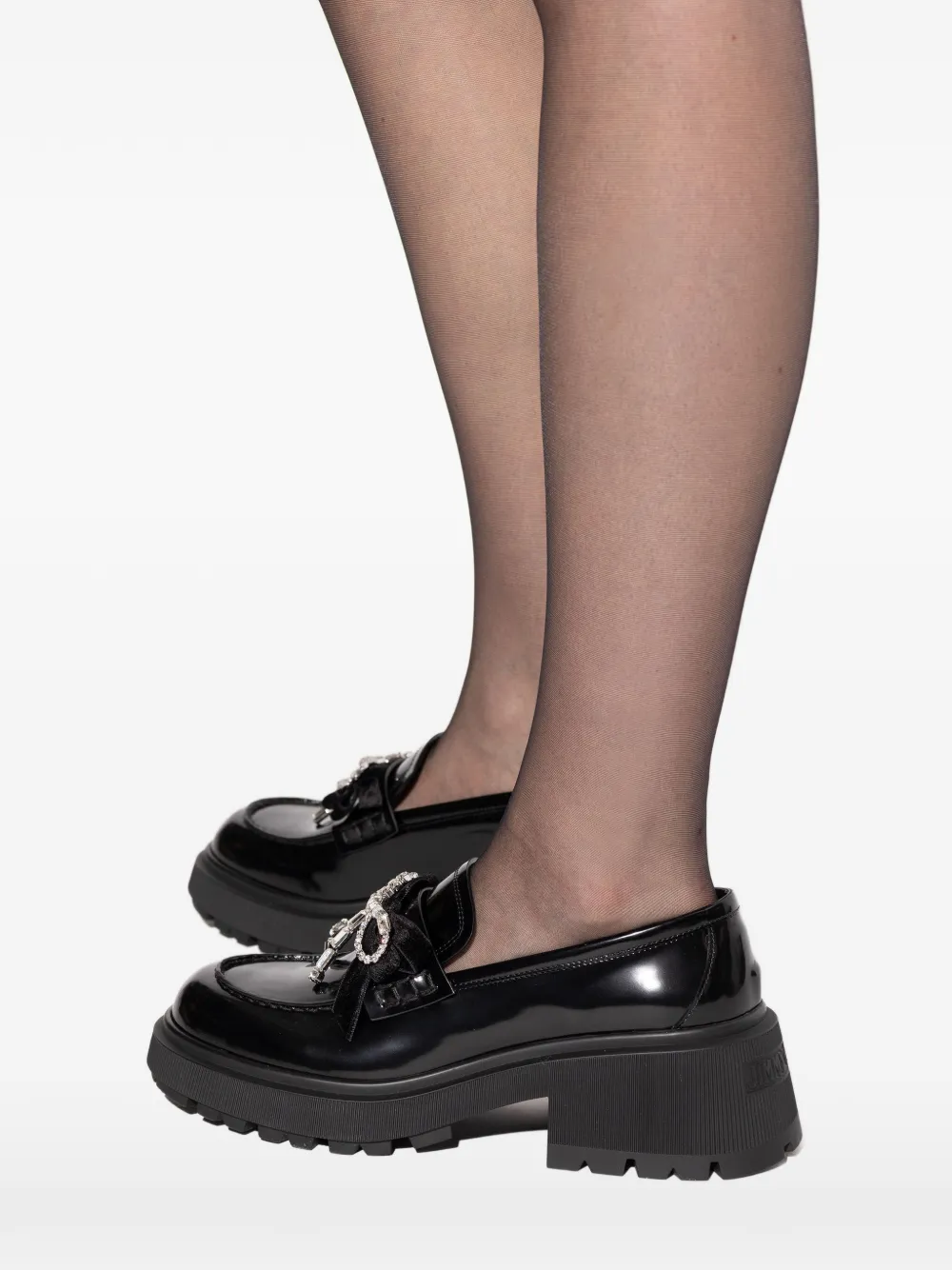 Jimmy Choo 40mm Azizi Bow-detailed Loafer In Multi