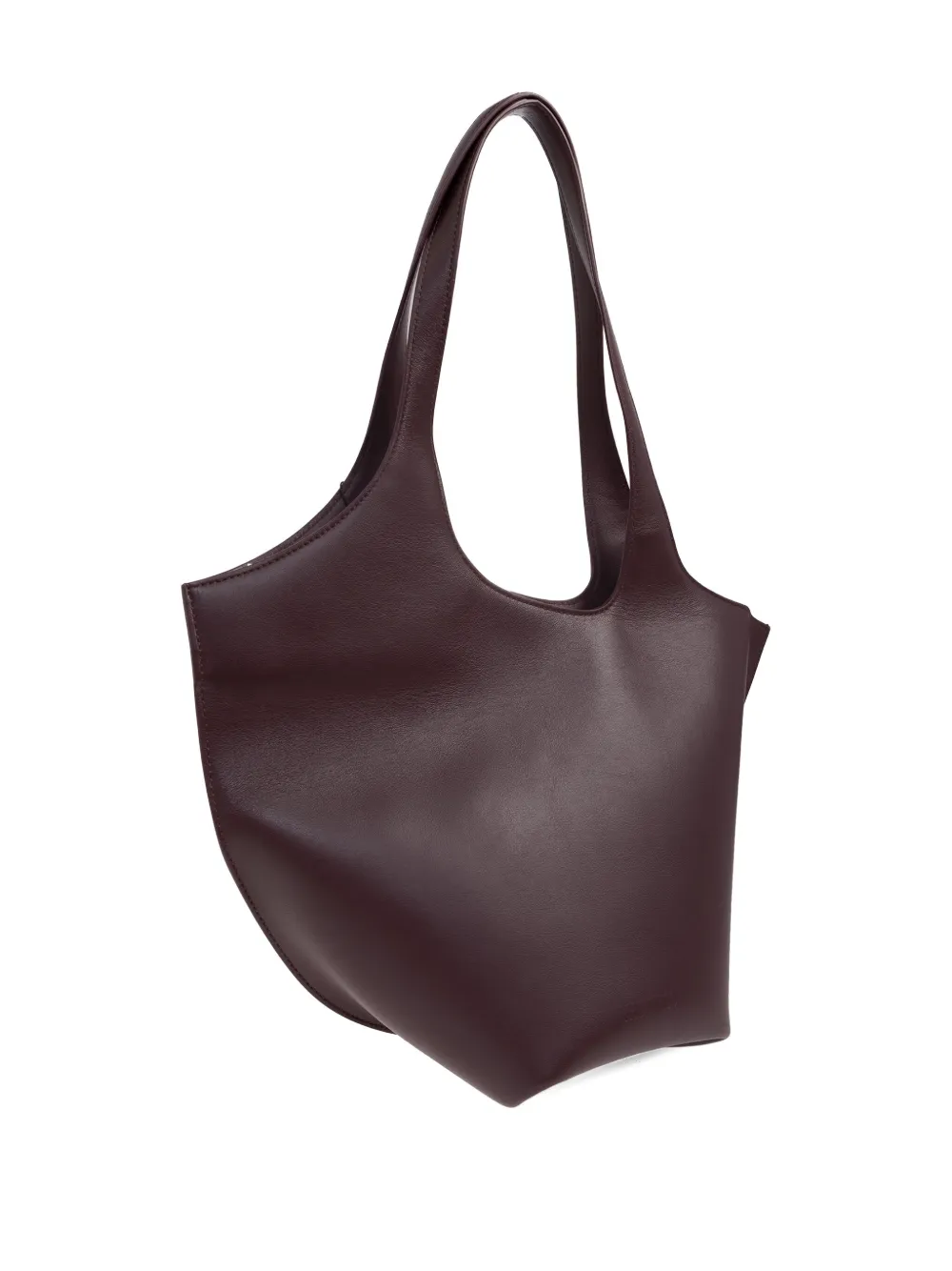 Attico Medium La Scoop Silver-tone Tote Bag In Brown