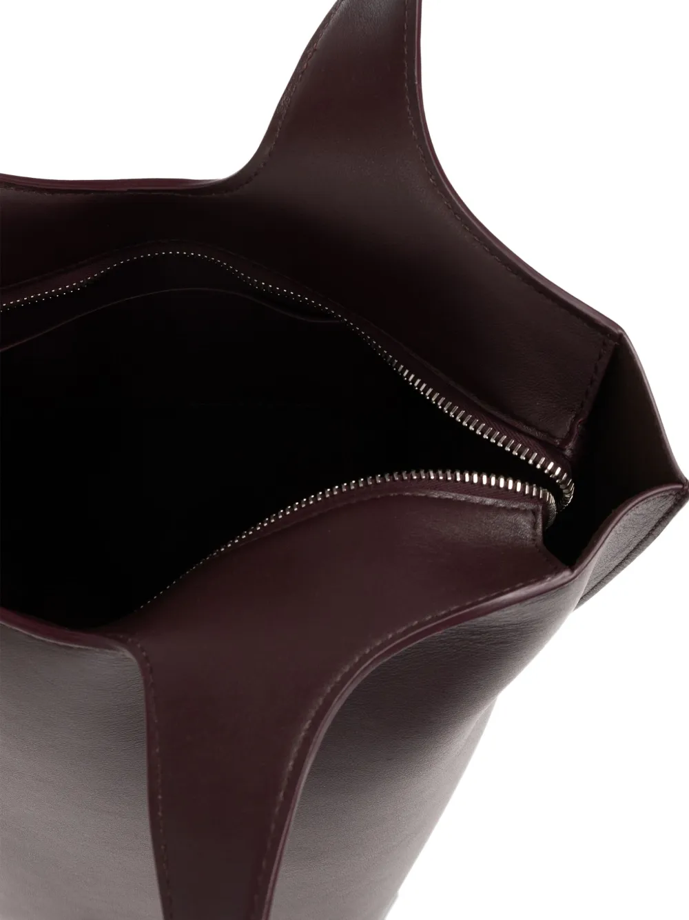 Attico Medium La Scoop Silver-tone Tote Bag In Brown