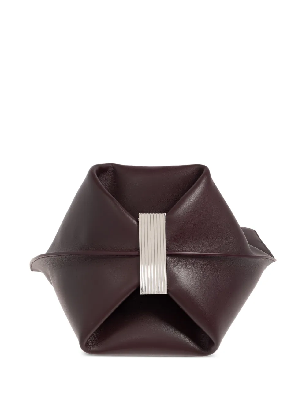 The Attico Medium La Scoop zilverkleurige shopper Bruin