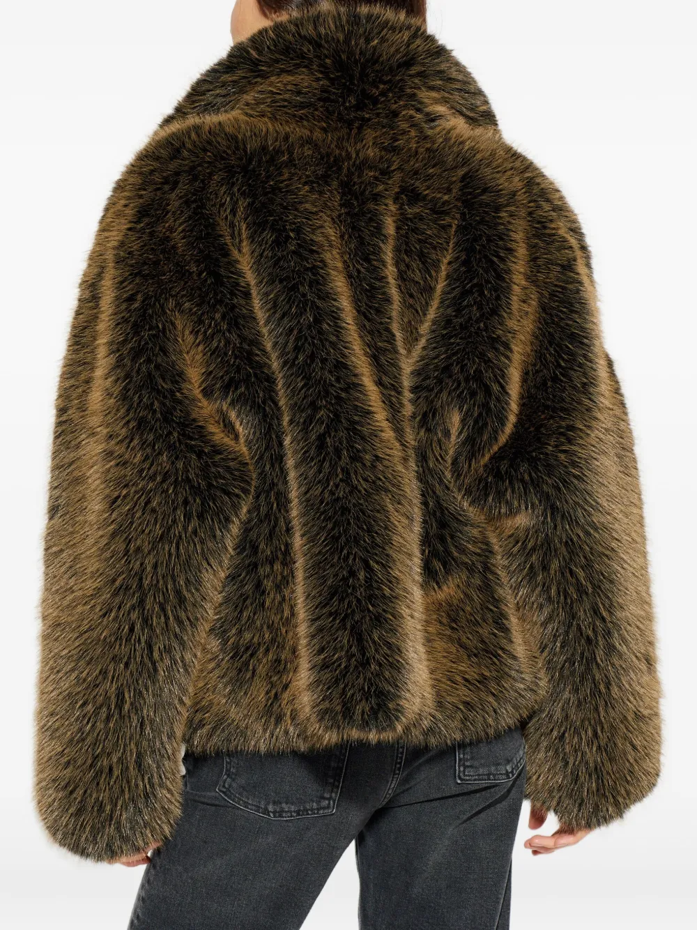 Stand Studio Faux-fur Jacket In Brown