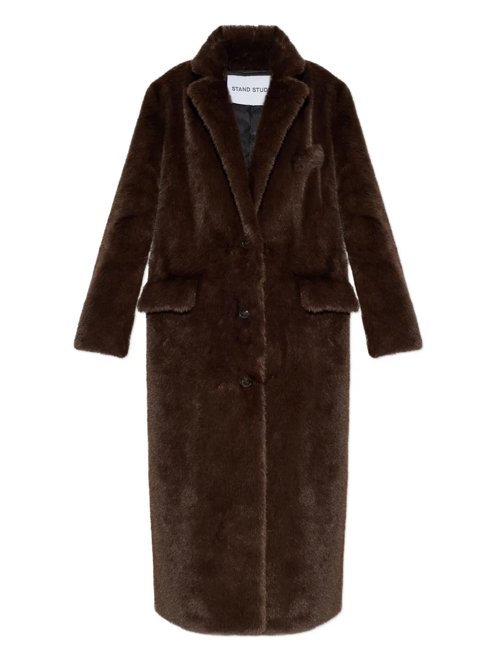 STAND STUDIO Emmie buttoned flap-pocket coat - ブラウン STAND STUDIO Emmie buttoned flap-pocket coat - ブラウン